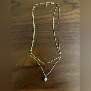 Ootdy necklace gold vermeil , freshwater pearl. Adjustable 15.5” - 17.5 “ New